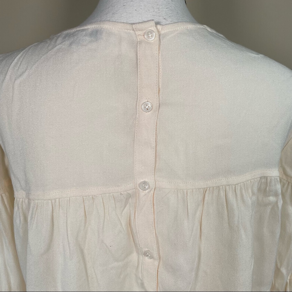 Madewell Pale Blush Pink Tiered Blouse - Picture 7 of 7